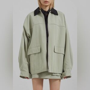 The Frankie Shop MALIA UTILITY JACKET - KHAKI